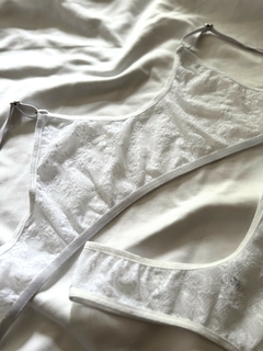 SET GRECIA ENCAJE LEN101 - BLANCO