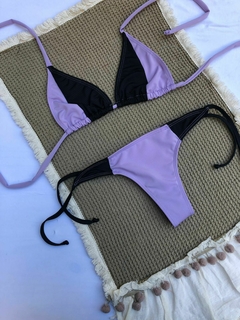 BK DENISSE COMBINADA - LILA CON NEGRO