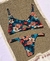 SET REBECA MICROFIBRA - FLOR AZUL MARINO