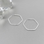 ARGOLA HEXAGONAL LISO 5 CM PRATA 925