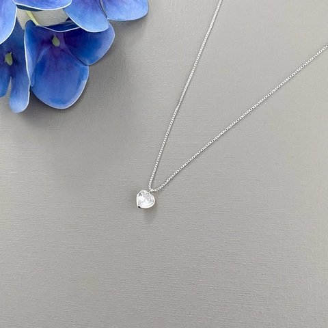 COLAR PONTOS DE LUZ CORAÇAO 45cm PRATA 925