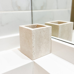 ~Porta cepillos /lapicero • Travertino - Deco en Mármol