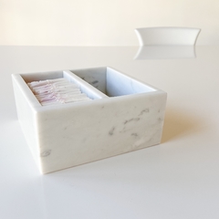 ~Caja de té ‘VICENZO’ • 2 hileras CARRARA - Deco en Mármol