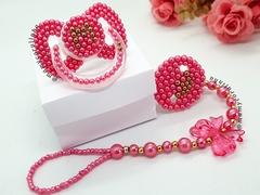 Kit pink chupeta + prendedor luxo - comprar online