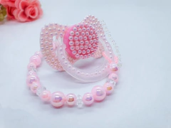 Chupeta perolas rosa bebe boreal - comprar online