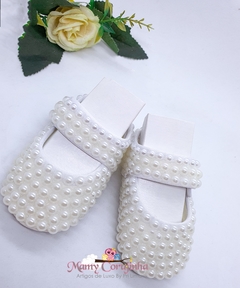 Sapatinho Luxo Perolas Brancas - comprar online