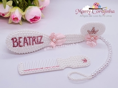 Kit escova + pente + prendedor de Luxo Beatriz - comprar online