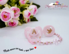 Chupeta + prendedor luxo Rosinha A