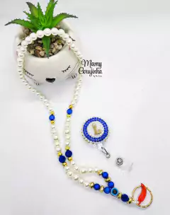 Kit Porta crachá retrátil + cordão L