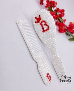 Pente + escova branco B - comprar online
