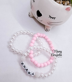 Kit Trio Pulseiras Ohana Rosa - comprar online