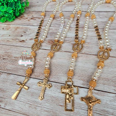 Terço Personalizado dourado