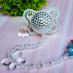 Chupeta em strass cristal