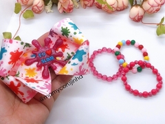 Laço Slime + trio de pulseiras