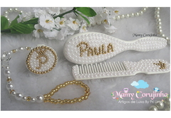 Kit escova + pente + prendedor de Luxo - comprar online