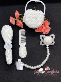 Kit Luxo perola com chupeta MAM