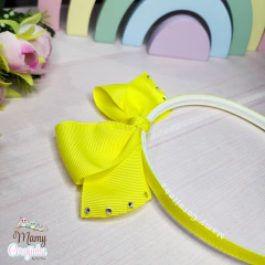 Tiara Laço em pé Amarelo Neon na internet