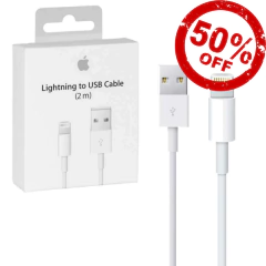 OUTLET - Cable Cargador Usb 2 Mts Lightning Apple Original iPhone 5 6 7 8 X 11 12 13 14