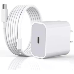 POWER ADAPTER 20w + CABLE USB-C A LIGHTNING 2 Mts