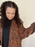 Cardigan Manga Bufante Animal Print na internet