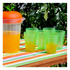 Set de 6 Vasos Facetados Plástico Colombraro en internet
