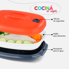 Contenedor Vaporiera para Microondas Plástico Colombraro - SOLO COMPRAS