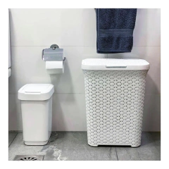 Cesto Ratán Rectangular Mediano 30 Lts. Plástico Colombraro - SOLO COMPRAS