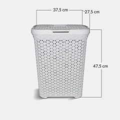 Cesto Ratán Rectangular Mediano 30 Lts. Plástico Colombraro en internet
