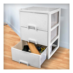 Cajonera Ratán Grande con 3 Cajones Plástico Colombraro - tienda online
