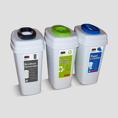 Recipiente para Estación de Reciclado 50 Lts. Plástico Colombraro - SOLO COMPRAS