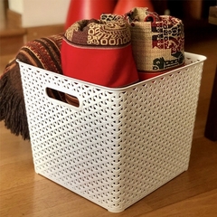 Cesto Ratán Cuadrado 25 Lts. Plástico Colombraro - tienda online