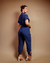 MACACÃO OPERÁRIO CREPE DUBAI MANGA JAPONESA AZUL MARINHO - 80057 - Morena Tropical | All Curves | Plus Size