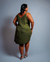 VESTIDO EVA LINHO MISTO COM ALÇA VERDE MILITAR - 51236 na internet