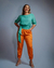 CALÇA JOGGER DE LINHO MISTO LARANJA SECA - 40057 - loja online