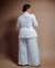 BLAZER ESTRUTURADO DE LINHO MISTO COM OMBREIRAS OFF WHITE - 10260 - loja online