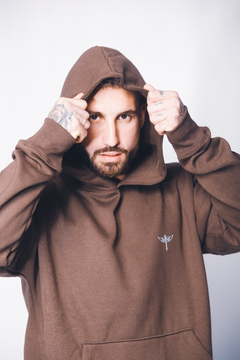 Moletom Canguru Marrom Oversized