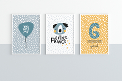 Trio Quadros - Little Princess - Moo Baby | Decoração e Enxoval