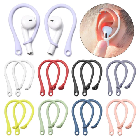 Soporte Sujetador Para AirPods | Antipérdida Anti Lost | Correa Silicón Ligera Y Flexible | Ideal Para Deporte, Viajes Y Uso Diario