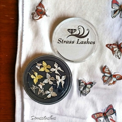 Maripoas metales x5 pares -Strasslashes