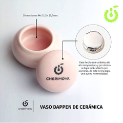 vaso dappen cerámica con tapa Cherimoya - comprar online