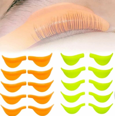 Bigudie silicona anatomico para lifting de pestañas x 5 pares