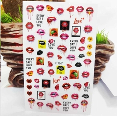 Stickers kiss love x 1u (varios modelos) - comprar online