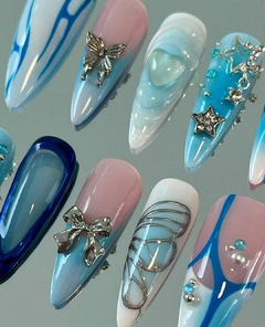 Maripoas metales x5 pares -Strasslashes - comprar online