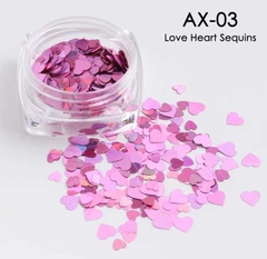 Glitters Confetti Corazones cápsulas X 12u - STRASS LASHES 
