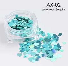 Imagen de Glitters Confetti Corazones cápsulas X 12u