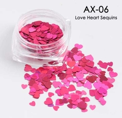 Glitters Confetti Corazones cápsulas X 12u