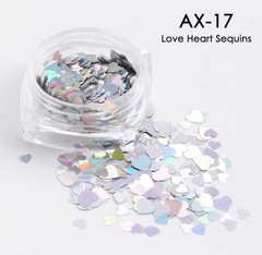 Imagen de Glitters Confetti Corazones cápsulas X 12u