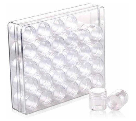 Organizadores Frascos Acrílicos X 30 U Para Strass Glitter