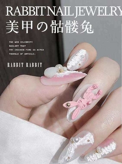 kawaii deco nails conejito x 2u (varios colores) - comprar online