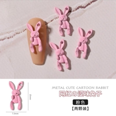 kawaii deco nails conejito x 2u (varios colores) - tienda online
